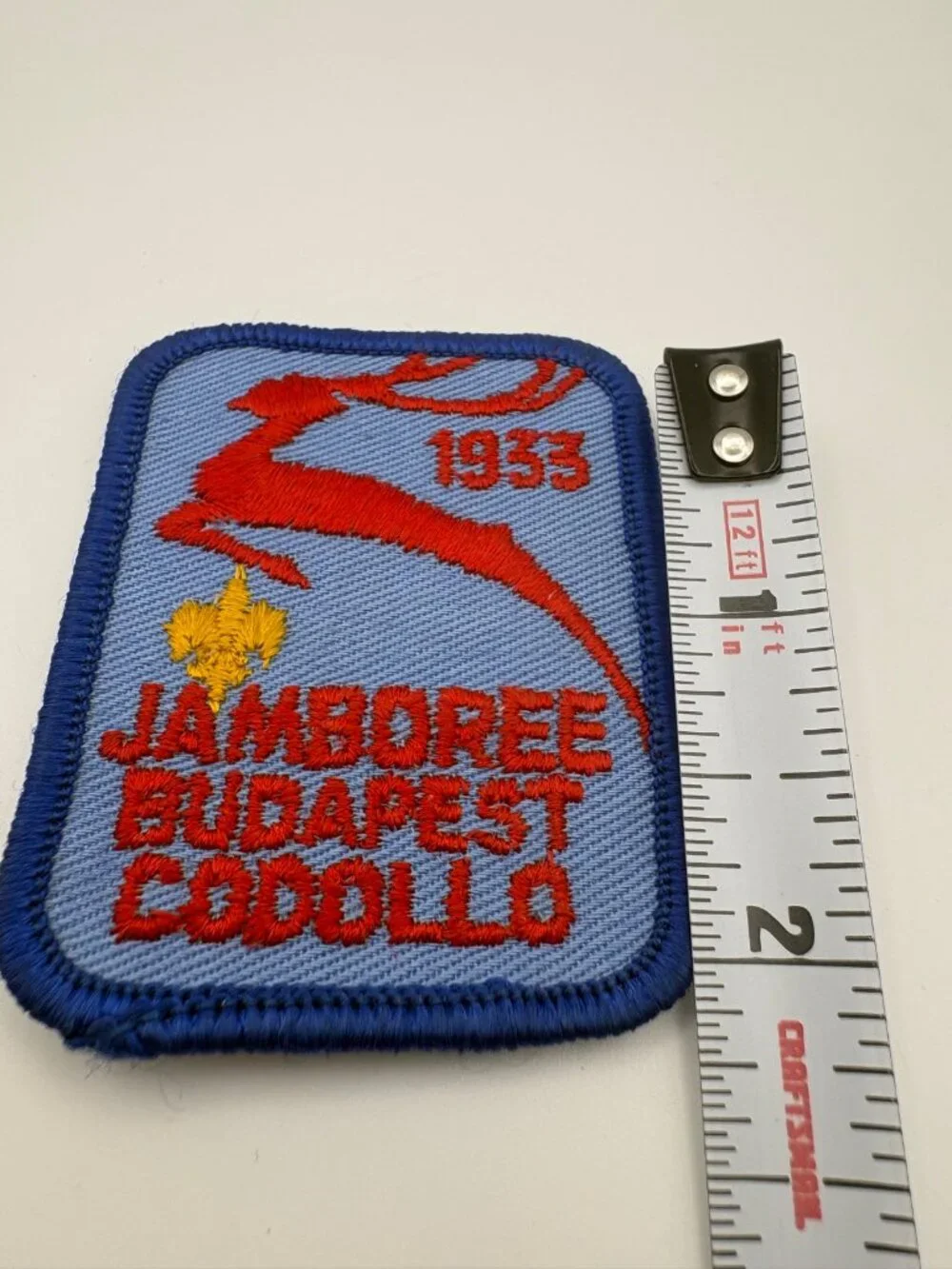 Vintage 1933 World Scout Jamboree Patch Budapest Godollo Hungary Stag Emblem